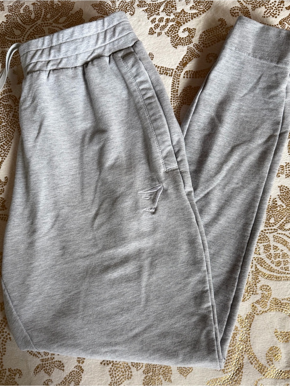 Gymshark Light Gray Jogger Sweatpants Label Size Small
